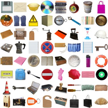 Many objects isolated clipart