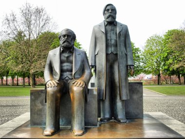 Marx-Engels Forum statue clipart