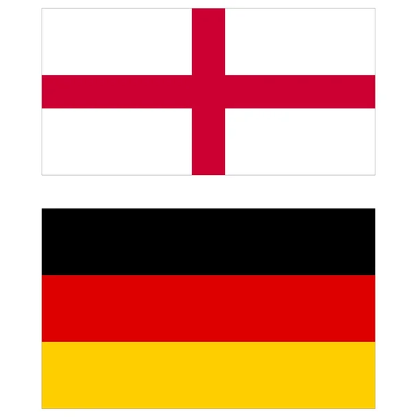 Banderas de Inglaterra y Alemania — Foto de Stock