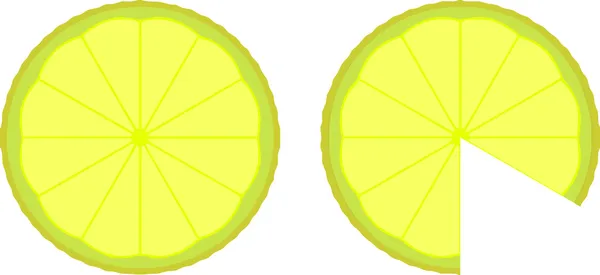 Illustration of lemon citrus fruit slice — Stock Fotó