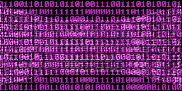 Digital room with binary numbers 0 and 1 — Stock Photo, Image