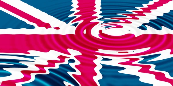 UK union jack flag underwater in a water pound — Stock Photo, Image