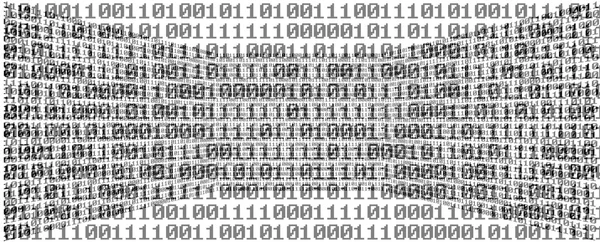 Digitales Zimmer mit den Binärzahlen 0 und 1 — Stockfoto