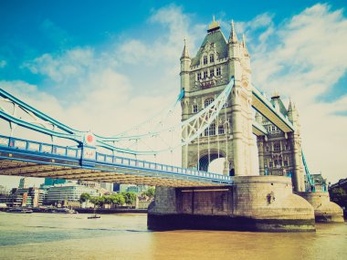 Vintage bir görünüm tower bridge, Londra