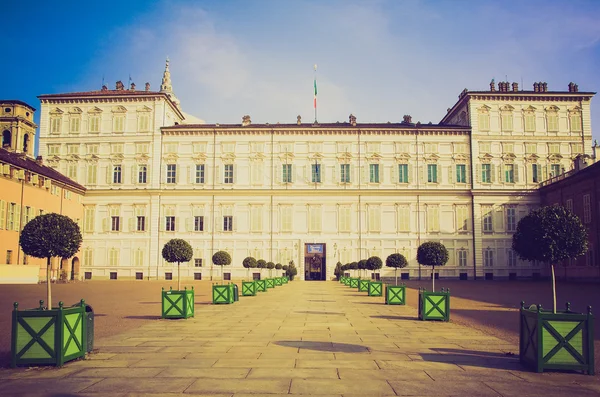 Retro utseende Palazzo Reale Turin — Stockfoto