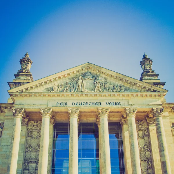 Look retrò Reichstag, Berlino — Foto Stock