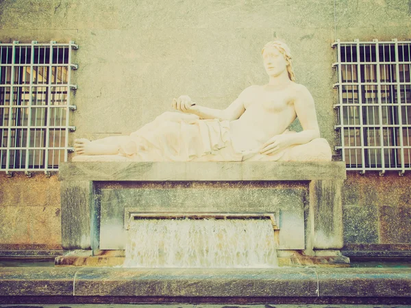 Retro vzhled dora socha, Turín — Stock fotografie