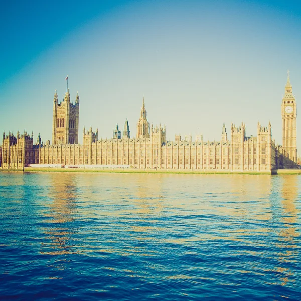 Look vintage Case del Parlamento Londra — Foto Stock