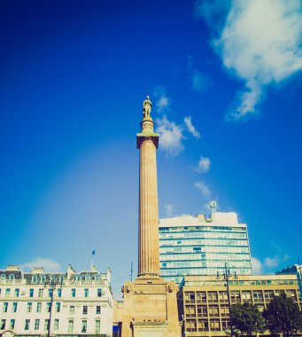 Retro görünümlü scott anıt, glasgow