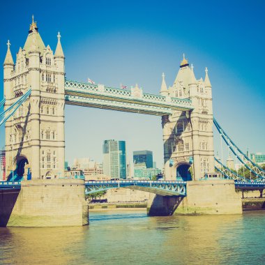 Vintage bir görünüm tower bridge Londra