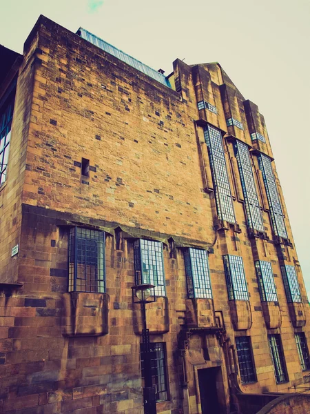 Retro olhando Glasgow Escola de Arte — Fotografia de Stock