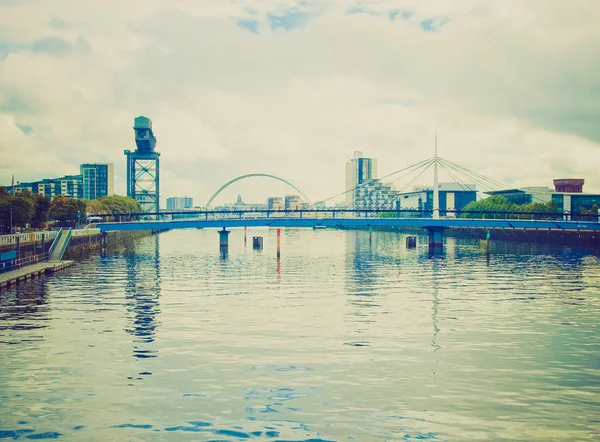 Retro görünümlü river clyde — Stok fotoğraf