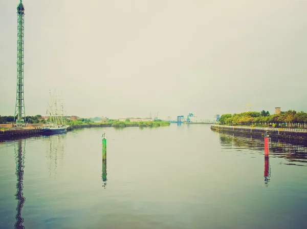 Ретро-взгляд на реку Клайд — стоковое фото