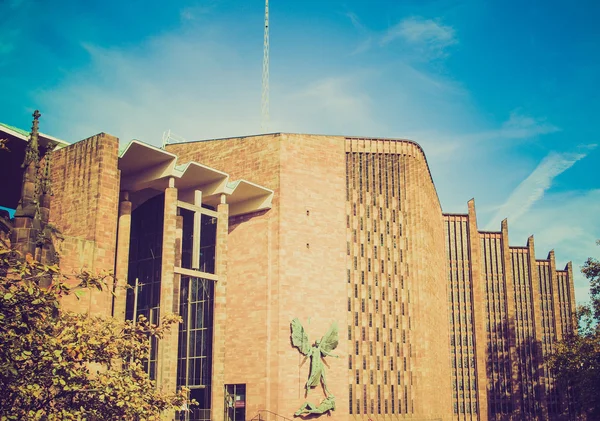 Mirada retro Catedral de Coventry — Foto de Stock