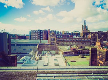 Retro görünümlü glasgow resim