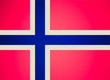 Retro görünümü Norveç Bayrağı