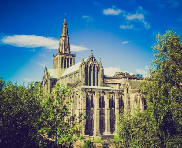 Retro zoek kathedraal van glasgow — Stockfoto