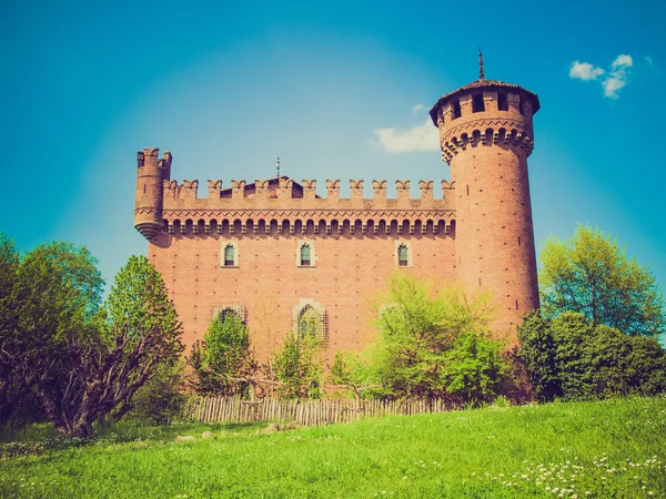 Mirada retro Castillo medieval Turín —  Fotos de Stock