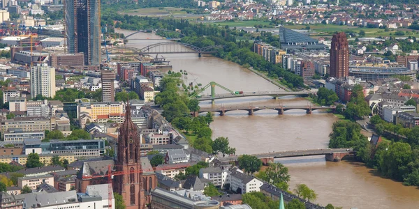 Frankfurt nad Mohanem, Německo - panorama — Stock fotografie