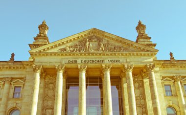 Retro görünümlü reichstag, berlin