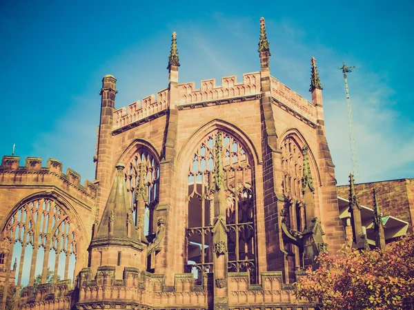 Mirada retro Catedral de Coventry — Foto de Stock