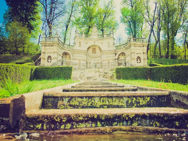 Αναδρομικό βλέμμα villa della regina, Τορίνο — Φωτογραφία Αρχείου
