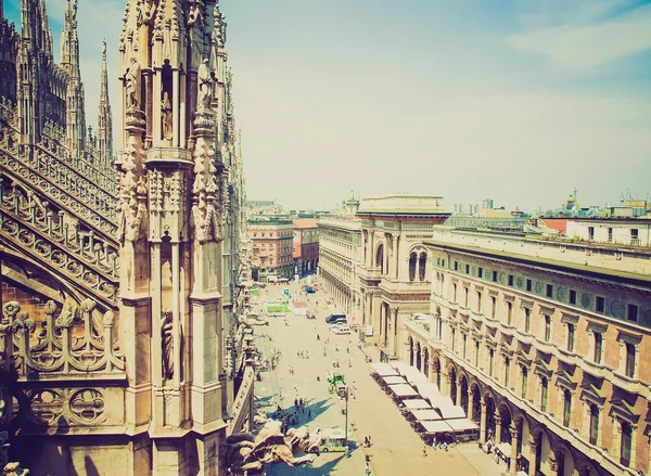 Retro look Milaan, Italië — Stockfoto