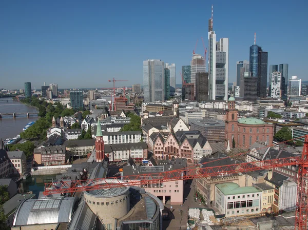 Widok z lotu ptaka na Frankfurt — Zdjęcie stockowe