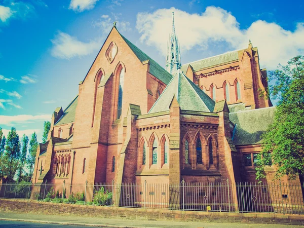 Retro looking Barony Parish Glasgow — Stock Photo, Image