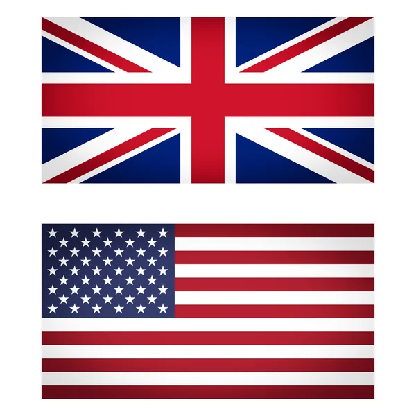 영국과 미국 플래그 vignetted 그림 — 스톡 사진