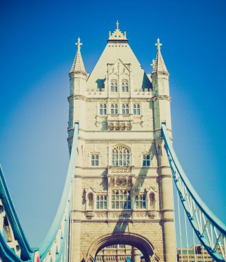 Vintage bir görünüm tower bridge Londra