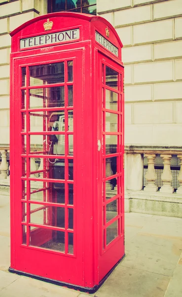 Budka telefoniczna Londynu Vintage wygląd — Zdjęcie stockowe