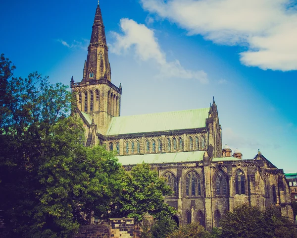 Retro looking Glasgow cathedral — Stock Photo, Image