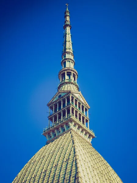 Retro utseende Mullvad Antonelliana, Turin — Stockfoto