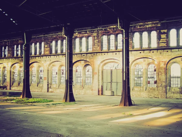 Retro look Abandoned factory — Stock Photo, Image