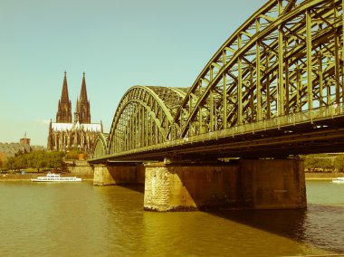Retro görünümlü Köln panorama