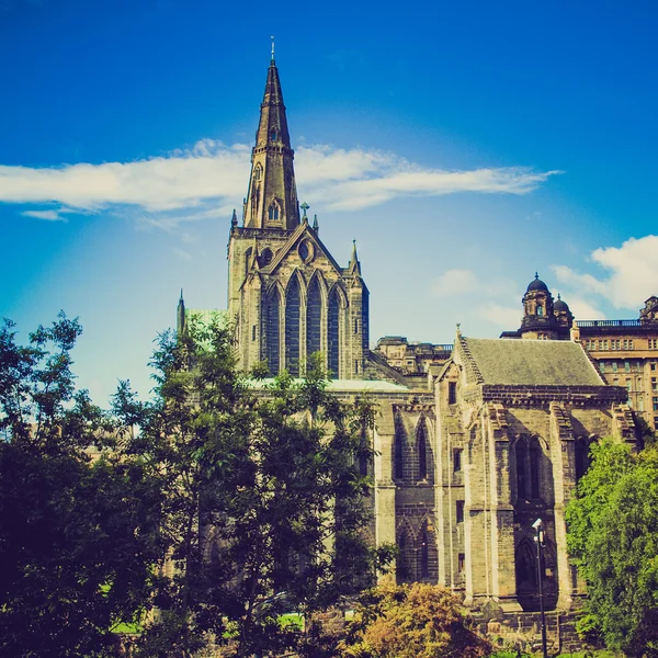 Retro looking Glasgow cathedral — Stock Photo, Image