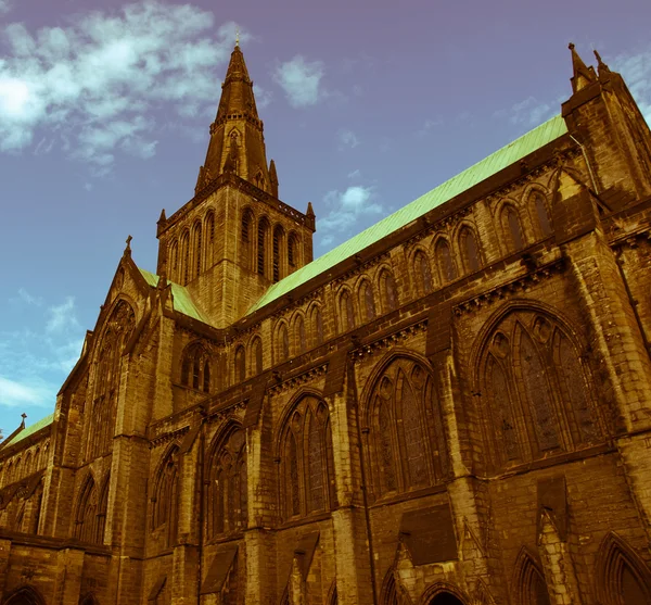 Retro look Glasgow cathedral — Stock Photo, Image