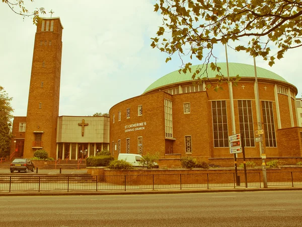 Retro looking St Catherine, Birmingham — Stock Photo, Image