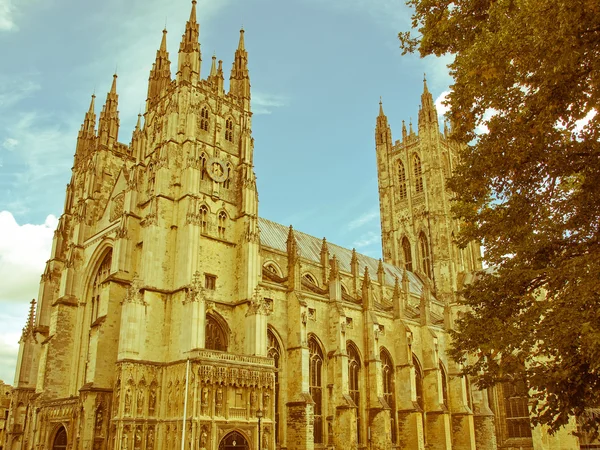Cathédrale de Canterbury à la recherche rétro — Photo