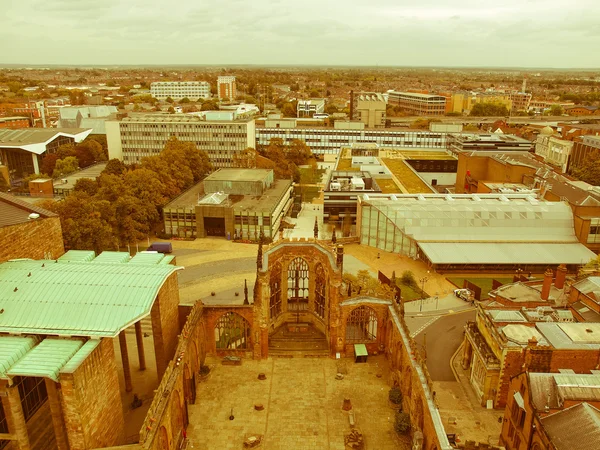 Retro procurando Cidade de Coventry — Fotografia de Stock