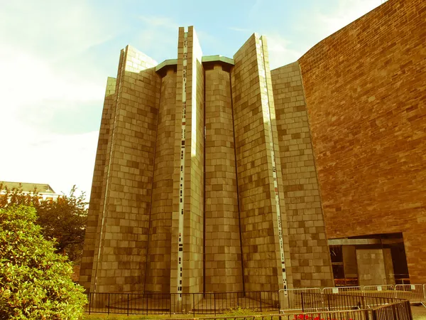 Retro looking Coventry Cathedral — Stock Photo, Image