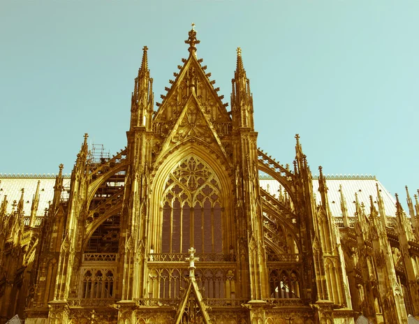 Retro leder Koeln Dom - Stock-foto