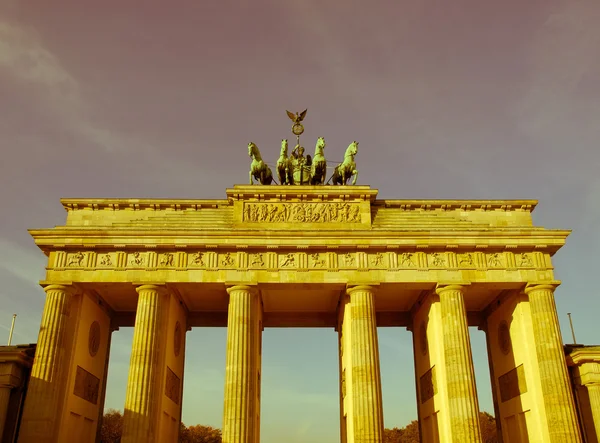 Retro looking Brandenburger Tor, Berlin — Stock Photo, Image