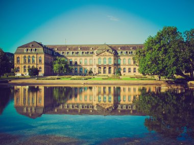 Retro görünüm schlossplatz, stuttgart