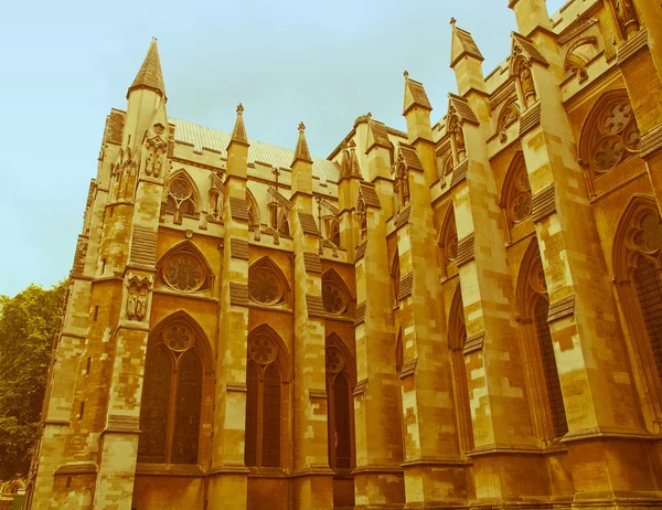 Retro söker westminster abbey — Stockfoto