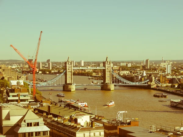 Rotro looking Tower Bridge London — стоковое фото