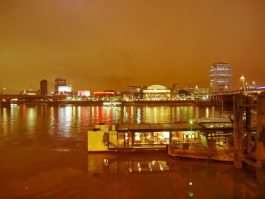 Retro River Thames South Bank'ta, London arıyorsunuz