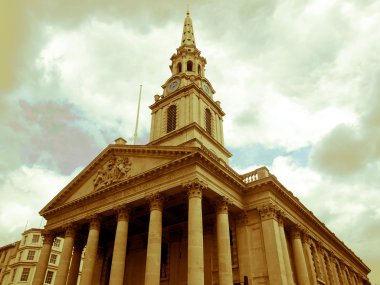 St. martin Kilisesi, Londra görünümlü retro