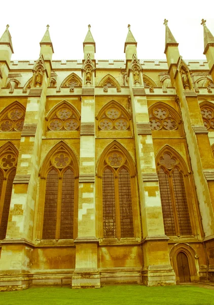 Retro looking Westminster Abbey — Stock Photo, Image